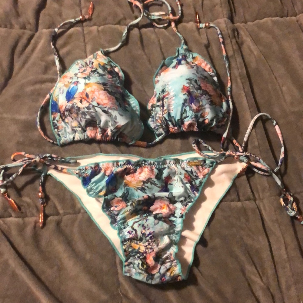 Scrunch Butt Bikini Feather tassels